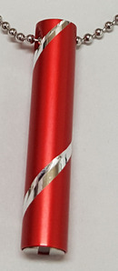 아로마목걸이(줄무늬,빨강)